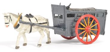 CHARMING VINTAGE BRITAINS / JOHILLCO LEAD TUMBREL CART