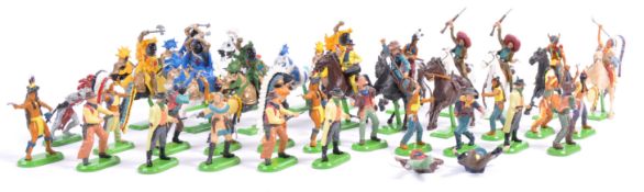 LARGE COLLECTION OF BRITAINS DEETAIL - NATIVE AMERICAN INDIANS - KNIGHTS