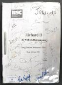 JULIAN GLOVER'S SCRIPT FROM RSC PRODUCTION RICHARD II