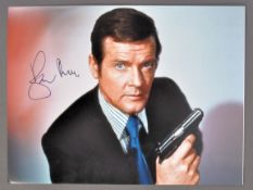 ROGER MOORE - JAMES BOND 007 - SIGNED 16X12