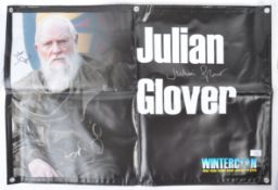 JULIAN GLOVER'S ORIGINAL AUTOGRAPHED CONVENTION BANNER