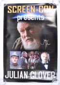 JULIAN GLOVER - SCREEN CON - AUTOGRAPHED EVENTS POSTER