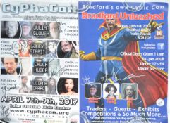 TWO MULTI-SIGNED CONVENTION POSTERS - JULIAN GLOVER