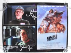 THE EMPIRE STRIKES BACK - JULIAN GLOVER AUTOGRAPHED PHOTO 16x12