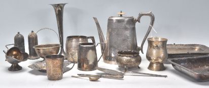 A mixed group of vintage silver plate wares dating