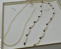 Two Gold & Cultured Pearl Necklaces