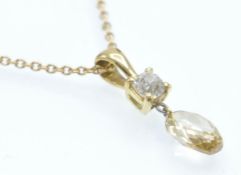 An 18ct Gold & Diamond Pendant necklace