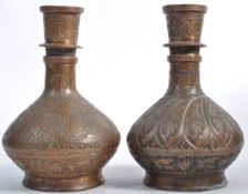 PAIR OF 19TH CENTURY PERSIAN BRONZE VASES