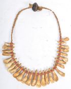 TRIBAL ANTIQUITIES - 19TH CENTURY AFRICAN TOOTH NECKLACE