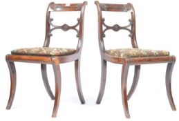 PAIR OF GILLOWS MANNER REGENCY SIDE CHAIRS