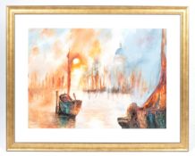 DAVID CHAMBERS OIL ON BOARD OF ST PAUL'S IN THE SUNSET