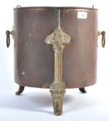 19TH CENTURY BRASS AND COPPER WINE COOLER IN THE CLASSICAL TASTEE