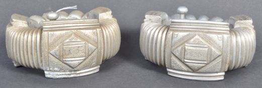 TRIBAL ANTIQUITIES - PAIR OF AFRICAN TRIBAL ALUMINIUM ANKLETS