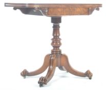 19TH CENTURY WILLIAM IV REGENCY MAHOGANY FOLD OVER GAMES TABLE
