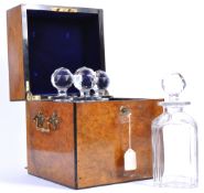 STUNNING BURR WALNUT QUADRUPLE DECANTER BOX