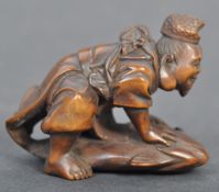 ANTIQUE EDO PERIOD JAPANESE CARVED WOOD NETSUKE
