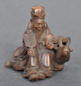 ANTIQUE EDO PERIOD JAPANESE CARVED WOOD NETSUKE