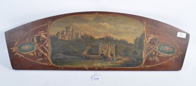 19TH CENTURY ANTIQUE HAND PAINTED WOODEN PANEL