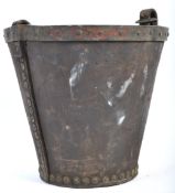 RARE MID 18TH CENTURY GEORGIAN LEATHER PEAT BUCKET