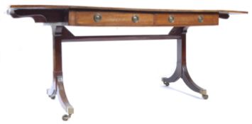 19TH CENTURY GEORGIAN ENGLISH MAHOGANY LIBRARY TABLE