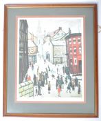 LAURENCE STEPHEN LOWRY SIGNED LITHOGRAPH ENTITLED BERWICK UPON TWEED