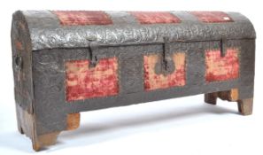 17TH CENTURY OR LATE SPANISH DOMED CHEST WITH METAL WORK