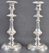 PAIR OF 19TH CENTURY SILVER WARRANTED TABLE CANDLESTICKS