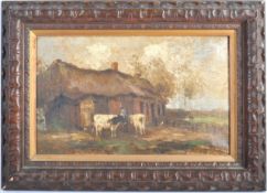 19TH CENTURY CENTURY ENGLISH PAINTING - FARM IN BRABAND HILL