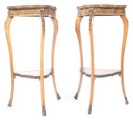 PAIR OF 19TH CENTURY FRENCH ANTIQUE MARQUETRY STANDS