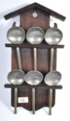 18TH CENTURY DUTCH WOODEN SPOON RACK WITH SPOONS