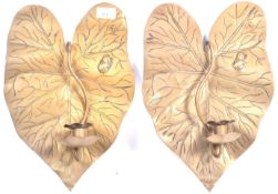 PAIR OF LIBERTY AND CO FROG AND FLY WALL SCONCES