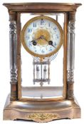 RARE 19TH CENTURY SAMUEL MARTI FOUR PANEL MANTLE CLOCK