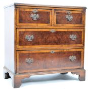 GEORGIAN ANTIQUE ENGLISH WALNUT MAHOGANY BACHELORS CHEST