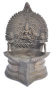 RARE 19TH CENTURY INDIAN BRONZE TEMPLE LASKSHMI ALTAR PIECE