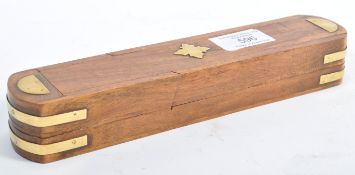 19TH CENTRUY VICTORIAN MAHOGANY AND BRASS PEN HOLDER