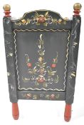 19TH CENTURY VICTORIAN HAND PAINTED WOODEN PLANTER OF SQUARE FROM