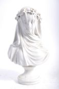 RAFFAELO MONTI PARIAN WARE BUST OF THE VEILED WOMAN