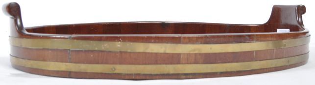 AN ANTIQUE GEORGIAN MAHOGANY BRASS BOUND TRAY
