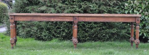 RARE ANTIQUE VICTORIAN PITCHED PINE DRAPERS TABLE
