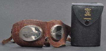 RARE PAIR OF TRIPLEX MODEL A3 MOTORCYCLE GOGGLES