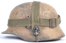 WWII SECOND WORLD WAR GERMAN M40 CAMO HELMET