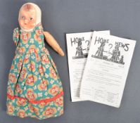 1940'S CHILD'S / EVACUEE'S TOPSY TURVY DOLL & HOME