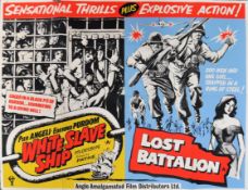 THE LOST BATTALION / WHITE SLAVE SHIP ORIGINAL UK QUAD POSTER