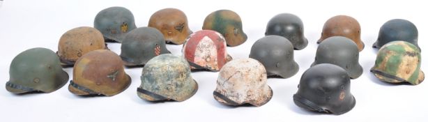 COLLECTION OF GERMAN M42 HALF SCALE MODEL HELMETS