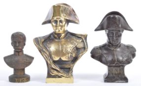 COLLECTION OF THREE MILITARY ANTIQUE BUSTS
