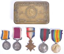 WWI FIRST WORLD WAR MEDAL GROUP TO DRIVER IN ROYAL