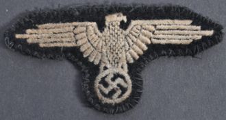 WWII GERMAN NAZI SS CLOTH EAGLE BADGE / PATCH