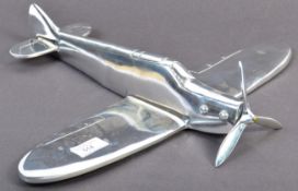 LAREG AND IMPRESSIVE ALUMINIUM MODEL OF A WWII SPITFIRE