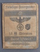 THIRD REICH GERMAN SS PANZER DIVISION SOLDIER'S ID BOOK