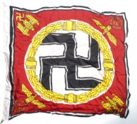 WWII SECOND WORLD WAR FUHRER STANDARD LINEN FLAG